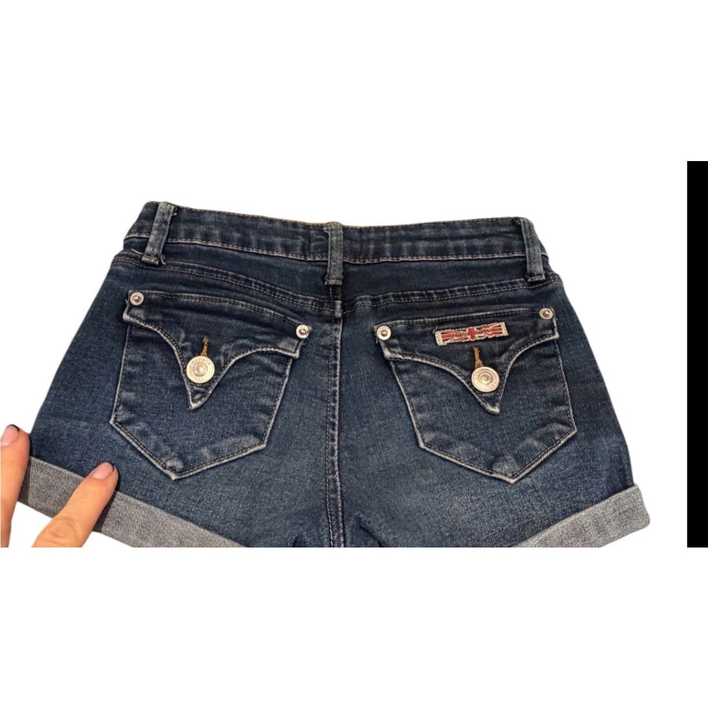 Hudson Jeans Womens Size 10 Cuffed Denim Shorts Dark Wash