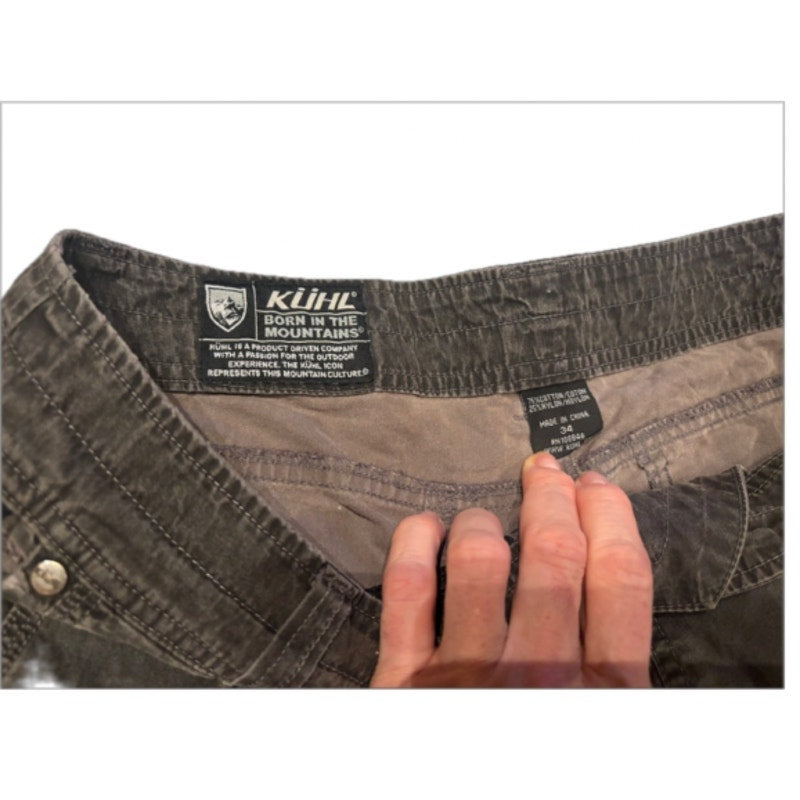 KÜHL Mountain Kultur Cargo Hiking Shorts Mens Gray Outdoor Utility Shorts