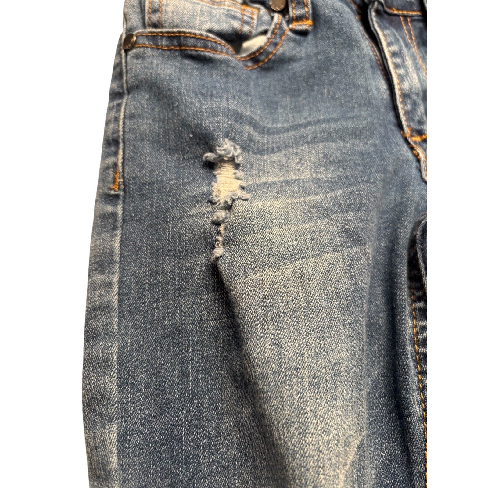 Joe’s Jeans KIDS Paperbag Waist Denim Shorts – Blue Gray – Tie Belt KDS03