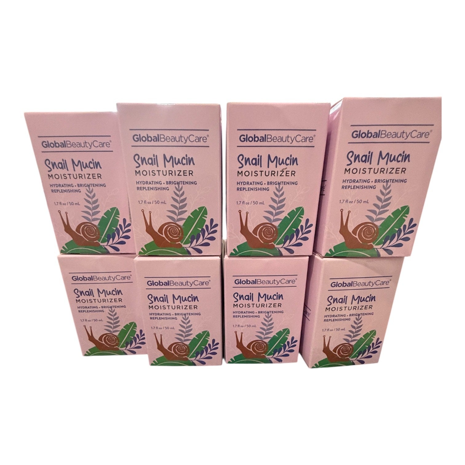 8pack ... Global Beauty Care Snail Mucin Moisturizer Hydrating Brightening Replenishing 1.7 fl oz / 50mL by Global Beauty Care | Beauty & Personal Care