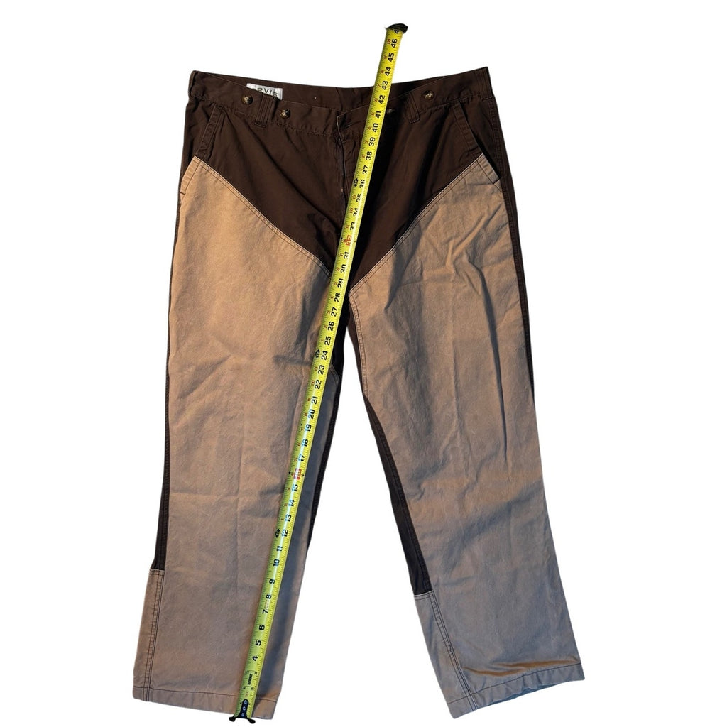 Orvis Cropped Pants Brown Tan Colorblock Casual Travel Outdoor Women’s
