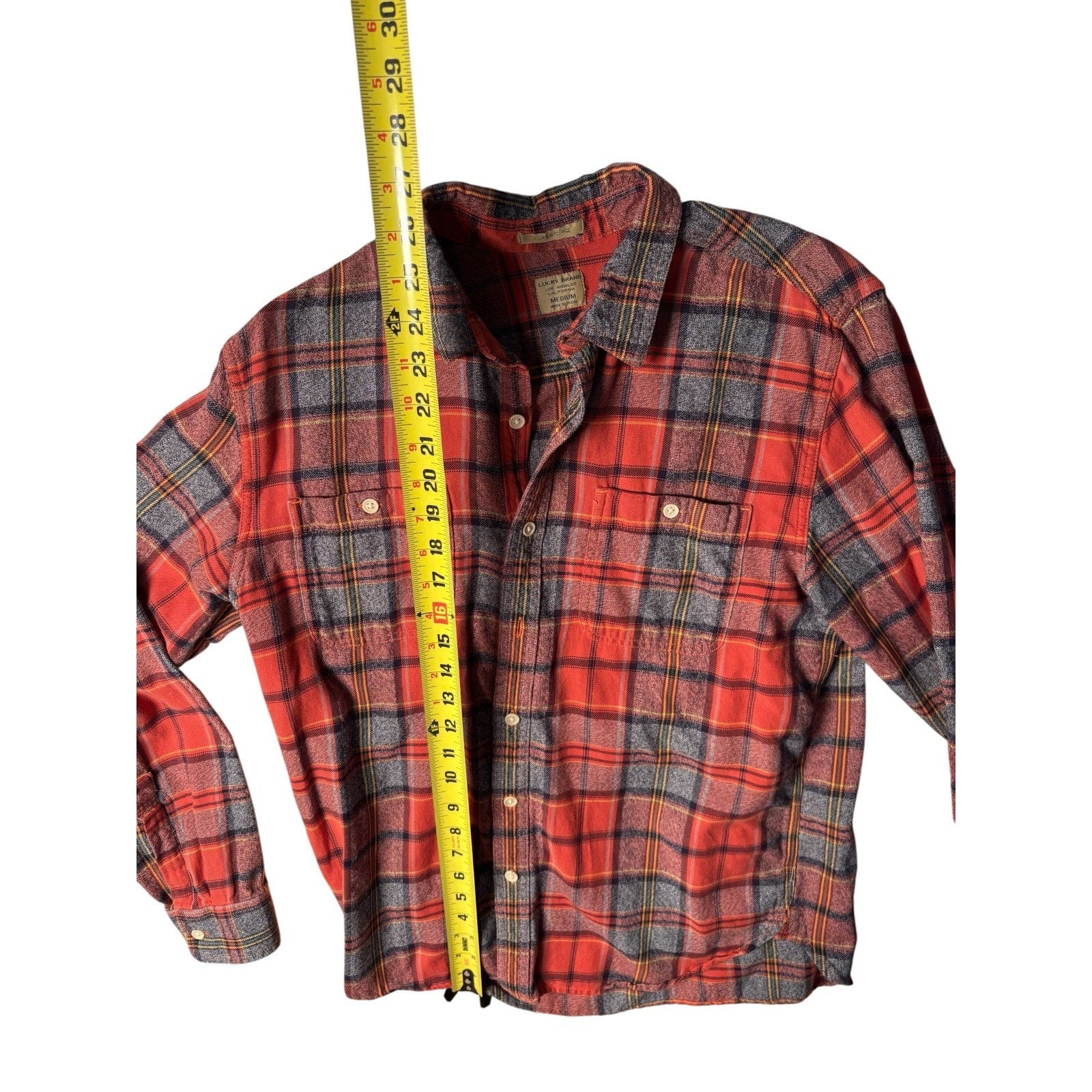 Lucky Brand Plaid Flannel Classic Button Up