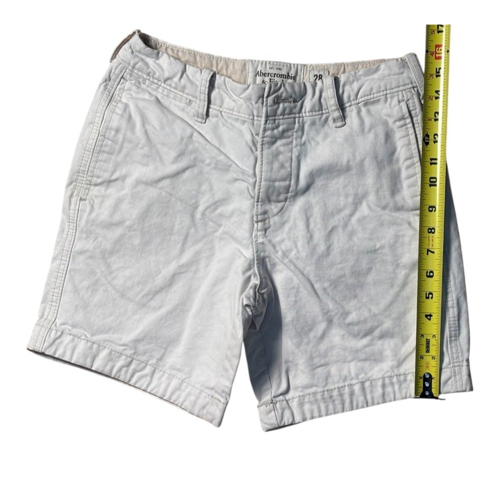 Abercrombie & Fitch Women’s Khaki Shorts Size 28 Casual Chino Summer SHT06