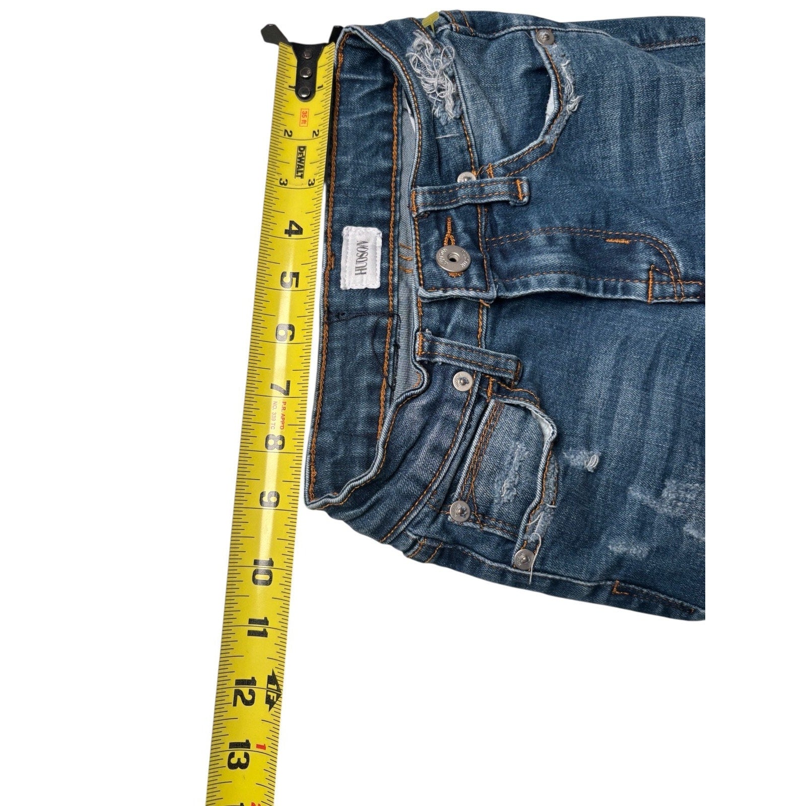 Hudson KIDS Distressed Skinny Jeans Blue Stretch Denim Ripped KDS11