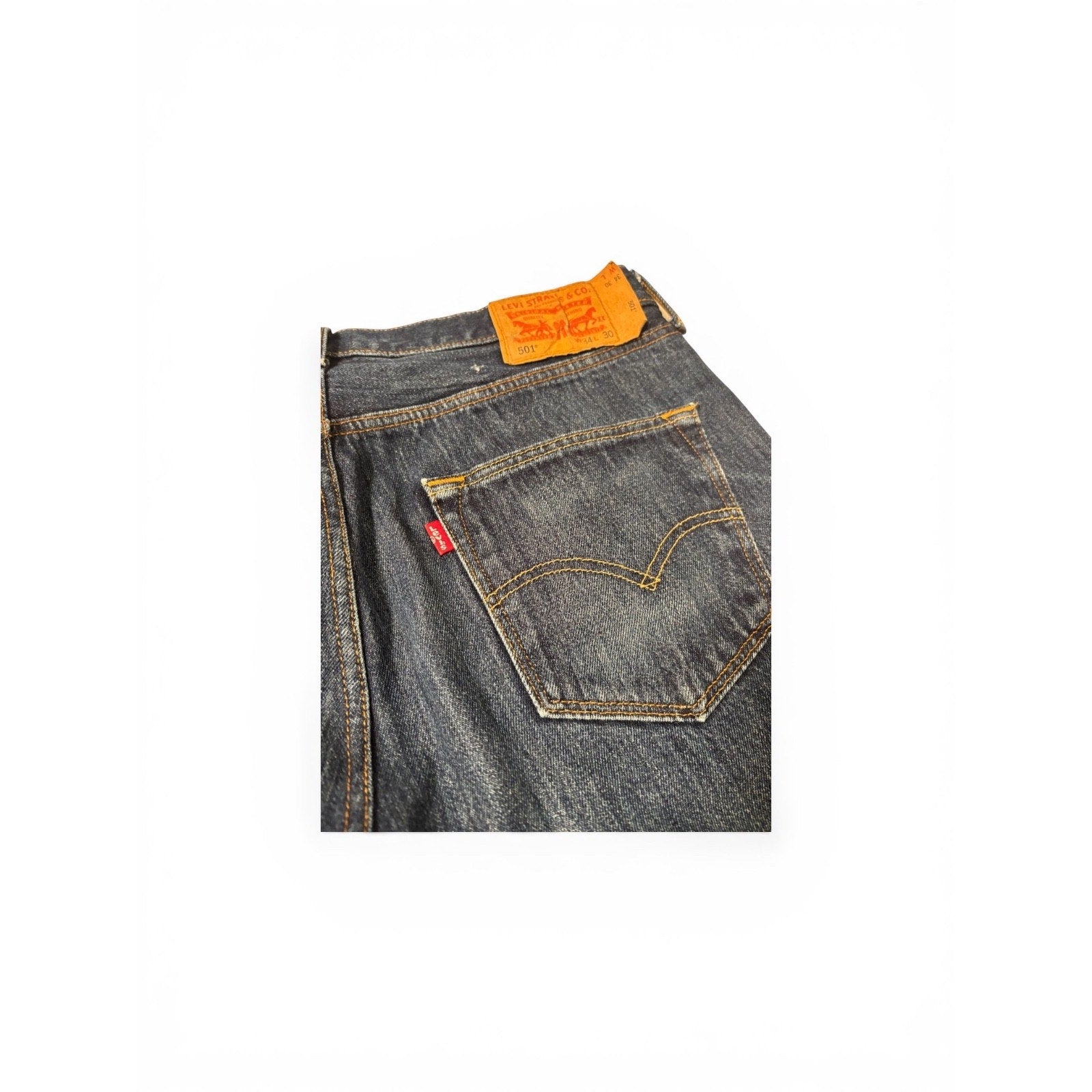 Levi's Men's 501 34x30 Original Straight Fit Jeans - Dark Wash 5010135