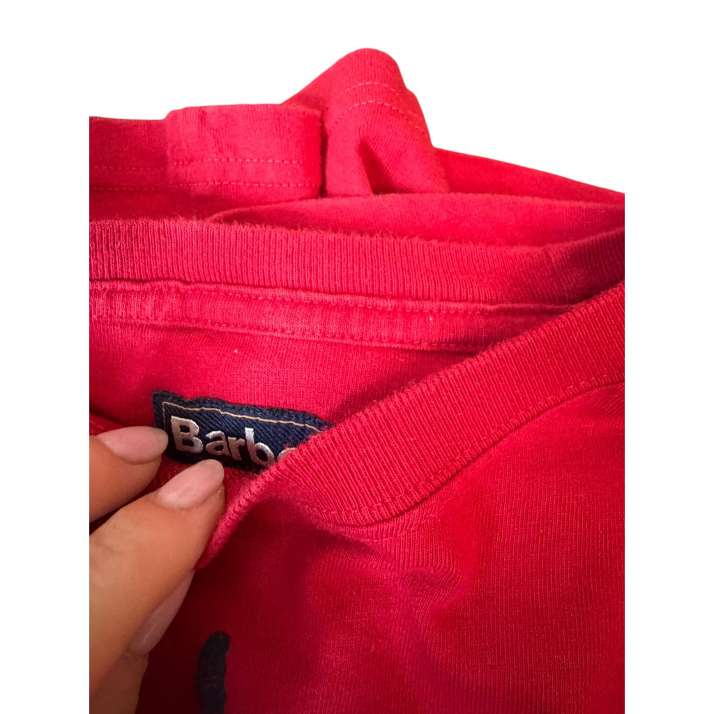 Barbour Greatcoat Red Graphic T Shirt Men’s M Heritage Outdoor