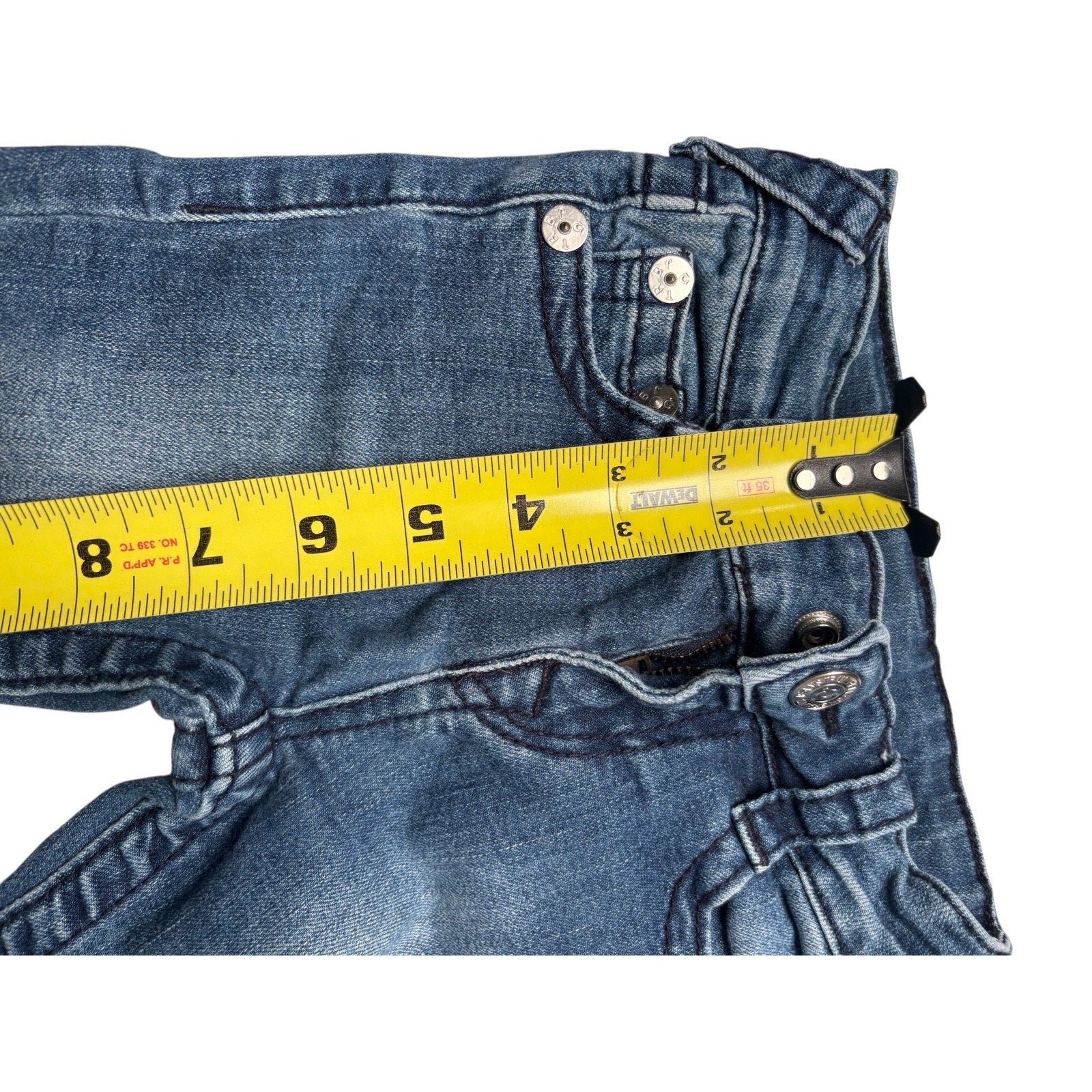 True Religion KIDS Skinny Straight Jeans Blue Denim Flap Pocket KDS18