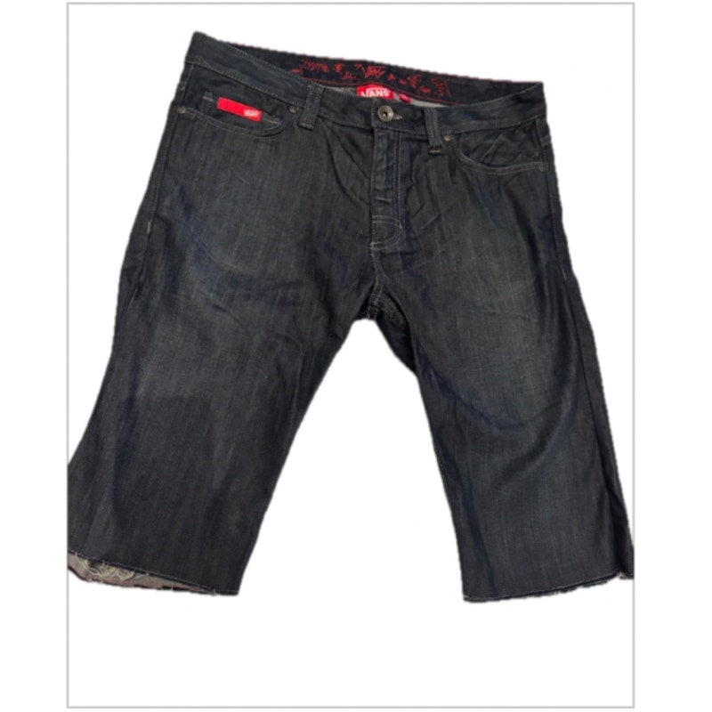 Vans Denim Shorts Mens 32 Dark Wash Skate Streetwear Jean Shorts