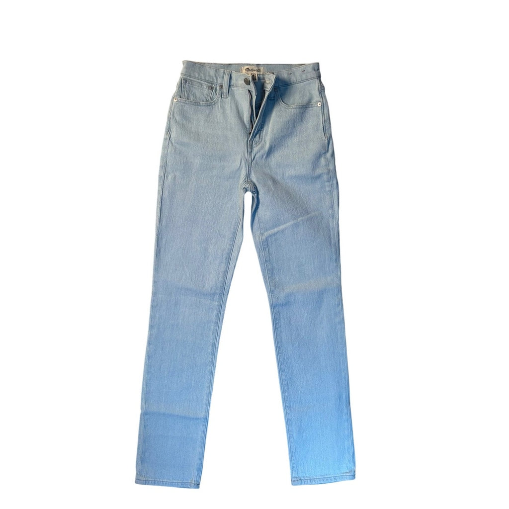 Madewell Light Wash Jeans High Rise Straight Classic Denim