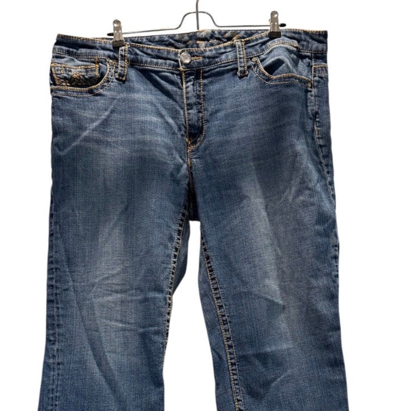Seven7 Jeans Women 18 Y2K Bootcut Flare Denim Embroidered