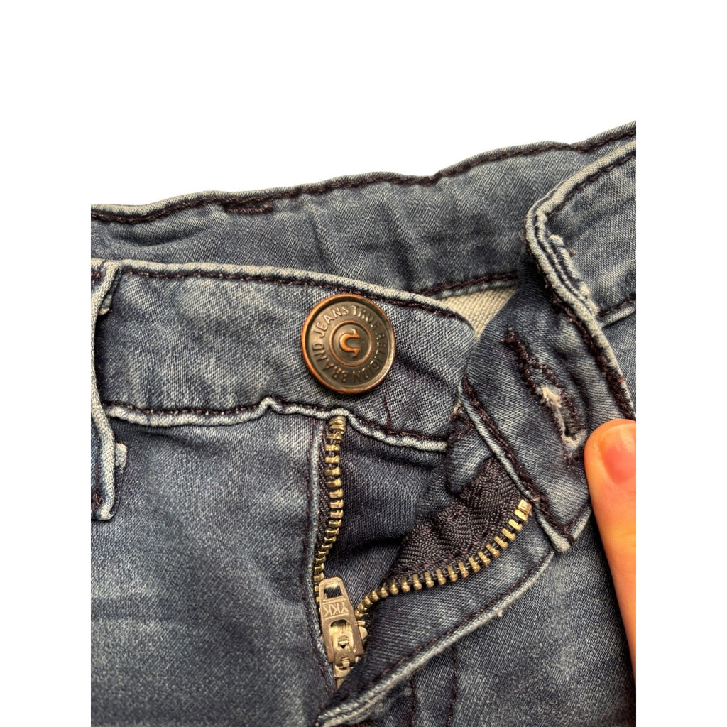 True Religion KID'S Jeans Flap Pocket Blue Denim Bootcut Straight Y2K KDS04