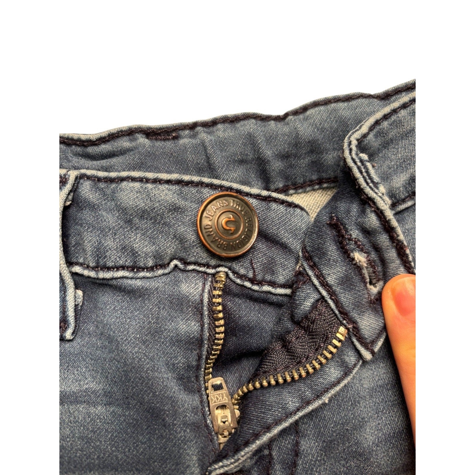 True Religion KID'S Jeans Flap Pocket Blue Denim Bootcut Straight Y2K KDS04