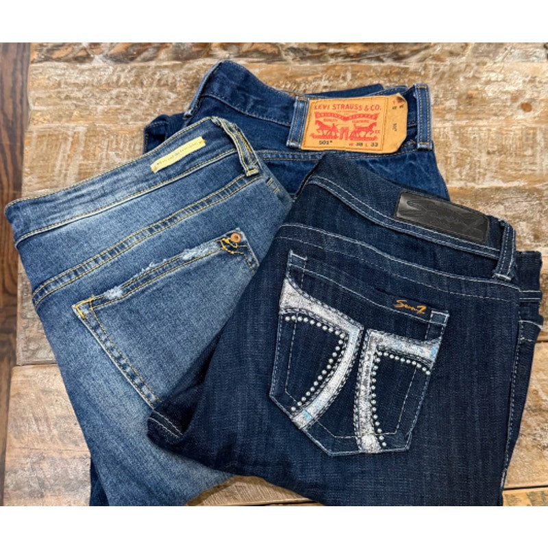 Levis 501 Pilcro Seven7 Womens Jeans 3 Pair Denim Lot #18